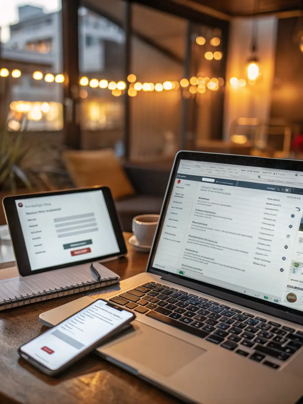 A visually appealing email template design on a tablet screen, illustrating personalized email marketing campaigns.